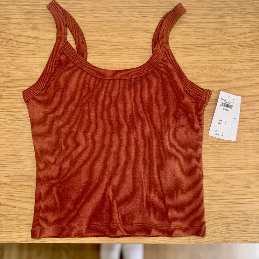 NWT Abercrombie Basic Tank in rust- Size Medium - Picture 7 of 10